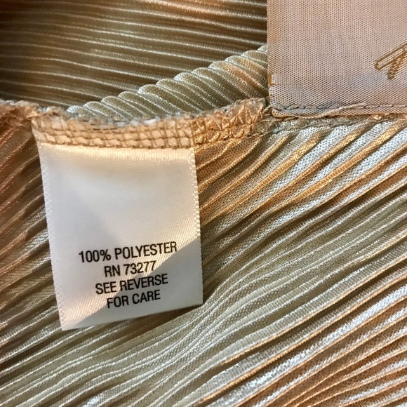 Dana Buchman Plus 2X Gold Champagne Blouse Party - Picture 6 of 8